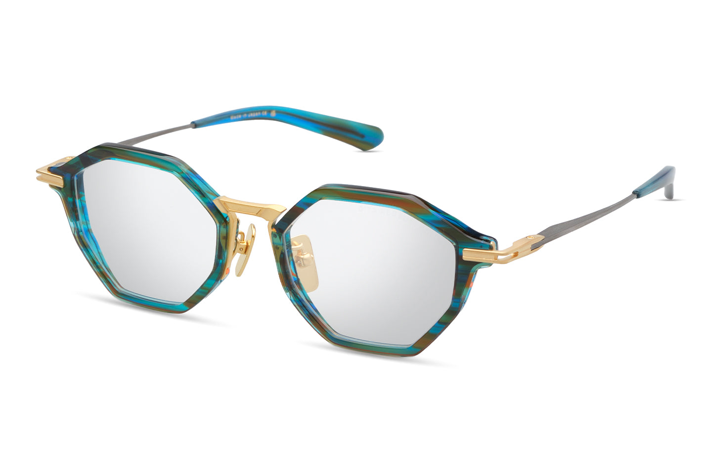 DITA AEGEUS-FOUR eyeglasses in Digital Swirl - Matte Yellow Gold - Clear - Modern Eye Care Portland