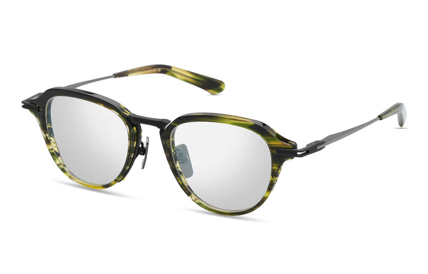 DITA AEGEUS-THREE eyeglasses in Indigo Swirl - Matte Black - Clear - Modern Eye Care Portland