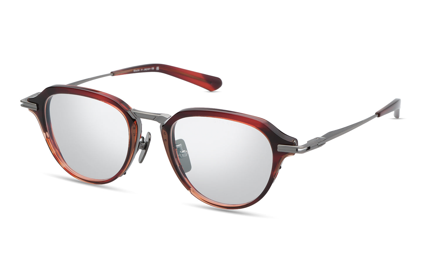 DITA AEGEUS-THREE eyeglasses in Sienna Blaze - Antique Dark Gun - Clear - Modern Eye Care Portland