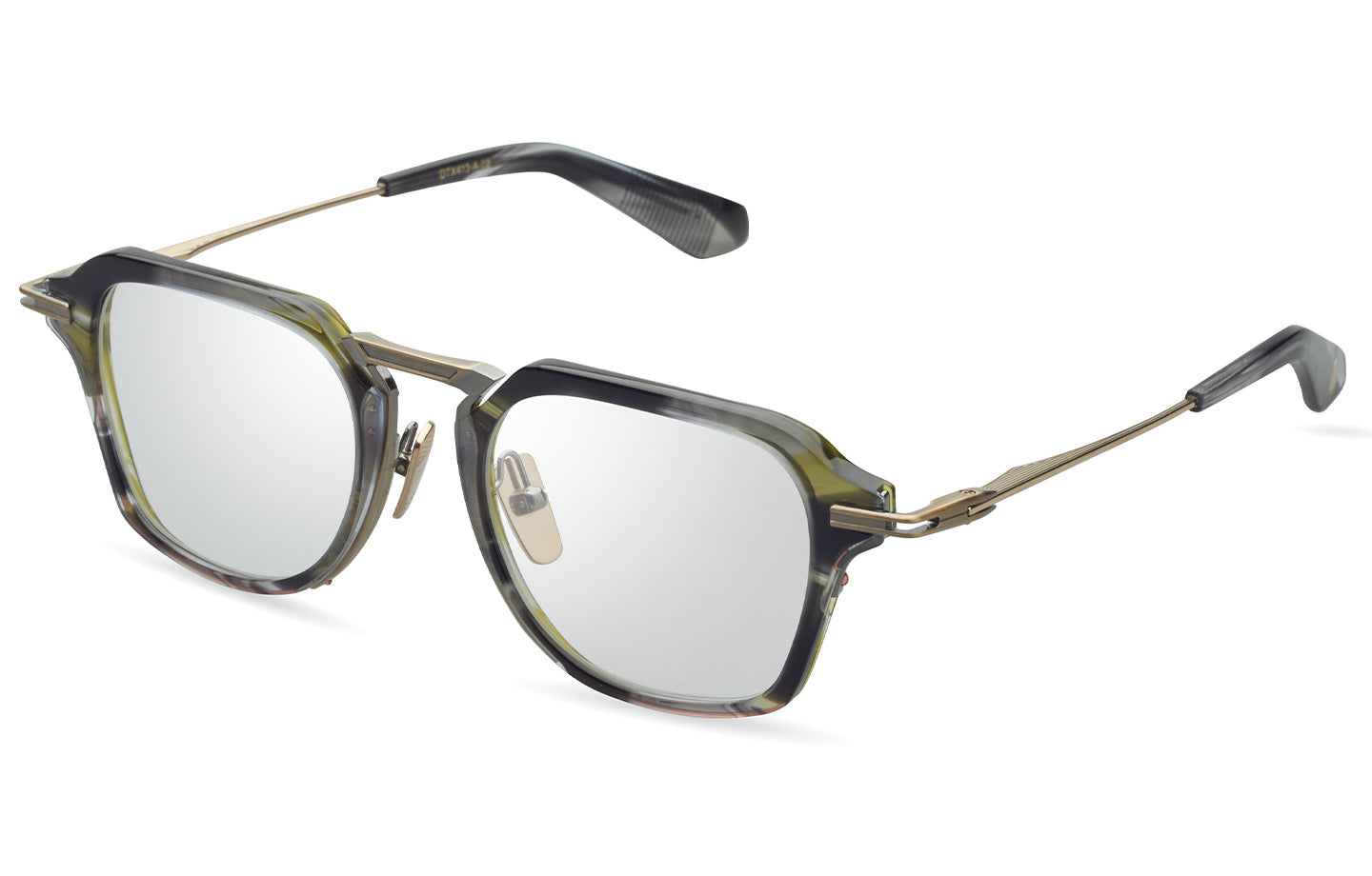 DITA AEGEUS eyeglasses in Cyber Smoke - White Gold - Gold - Clear - Modern Eye Care Portland