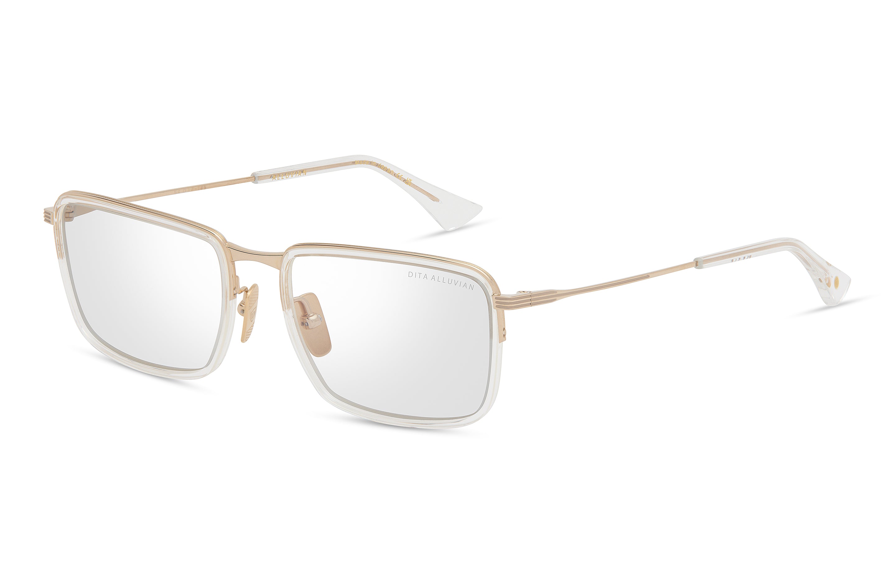 DITA ALLUVIAN Optical eyeglasses in Crystal Clear - White Gold - Clear - Modern Eye Care Portland