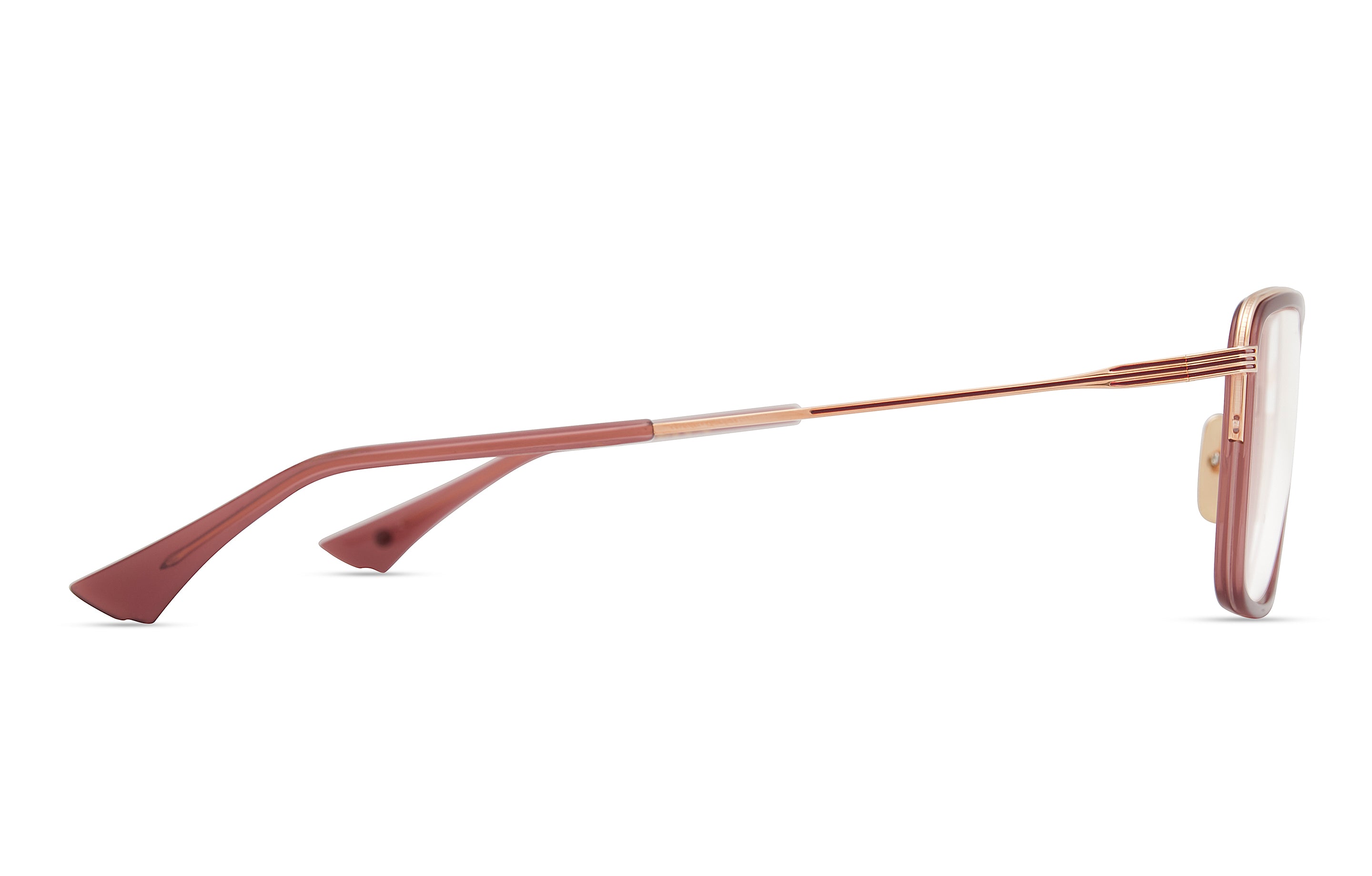 DITA ALLUVIAN Optical eyeglasses in Opaque Maroon - Rose Gold - Clear - Modern Eye Care Portland