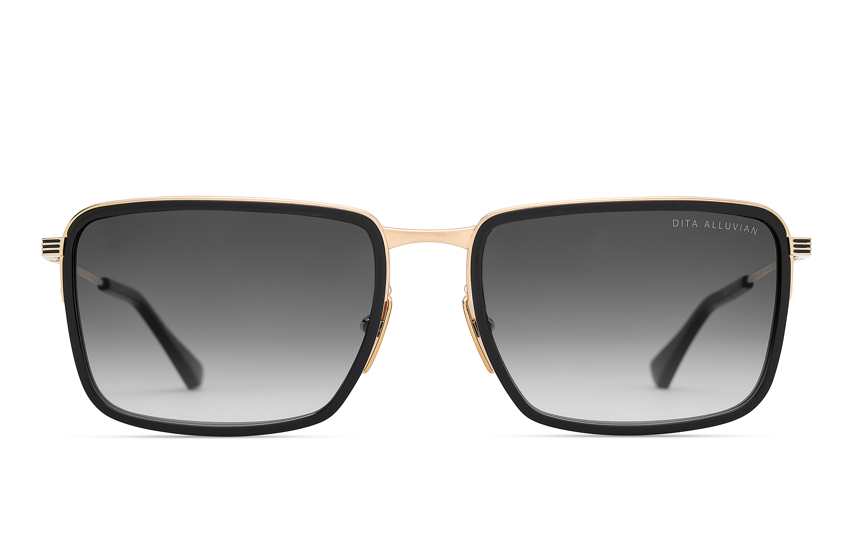 DITA ALLUVIAN sunglasses in Black - White Gold - Grey to Clear Gradient - Modern Eye Care Portland
