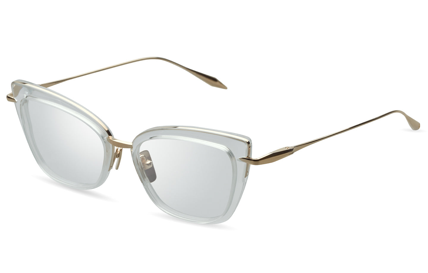 DITA AMORLY eyeglasses in Crystal Clear - White Gold - Clear - Modern Eye Care Portland