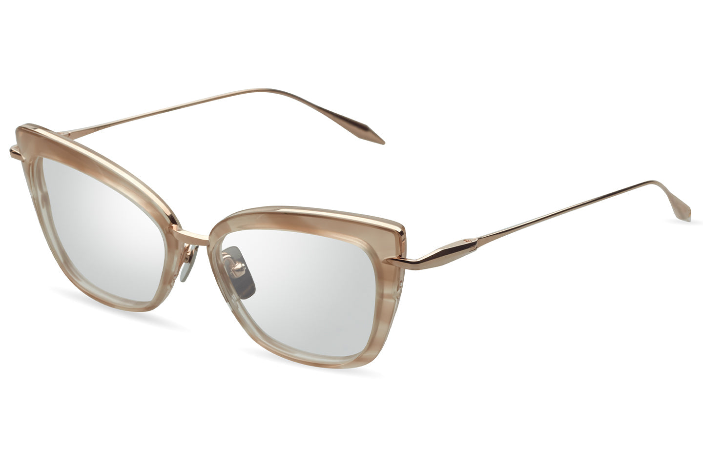 DITA AMORLY eyeglasses in Dusty Pink Swirl - Rose Gold - Clear - Modern Eye Care Portland