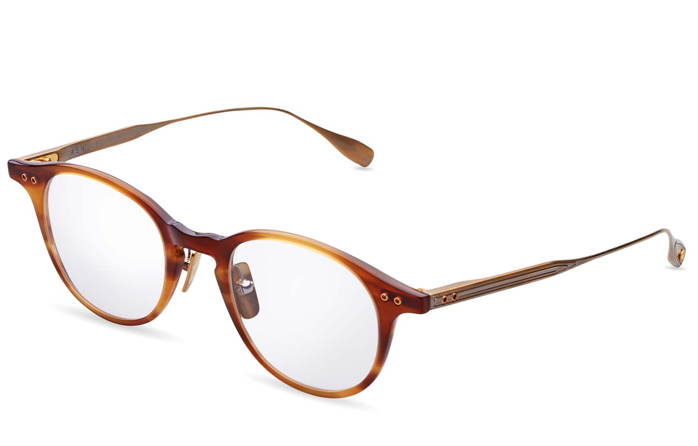 DITA ASH (+) eyeglasses in Amber Maple - Antique Yellow Gold - Clear - Modern Eye Care Portland