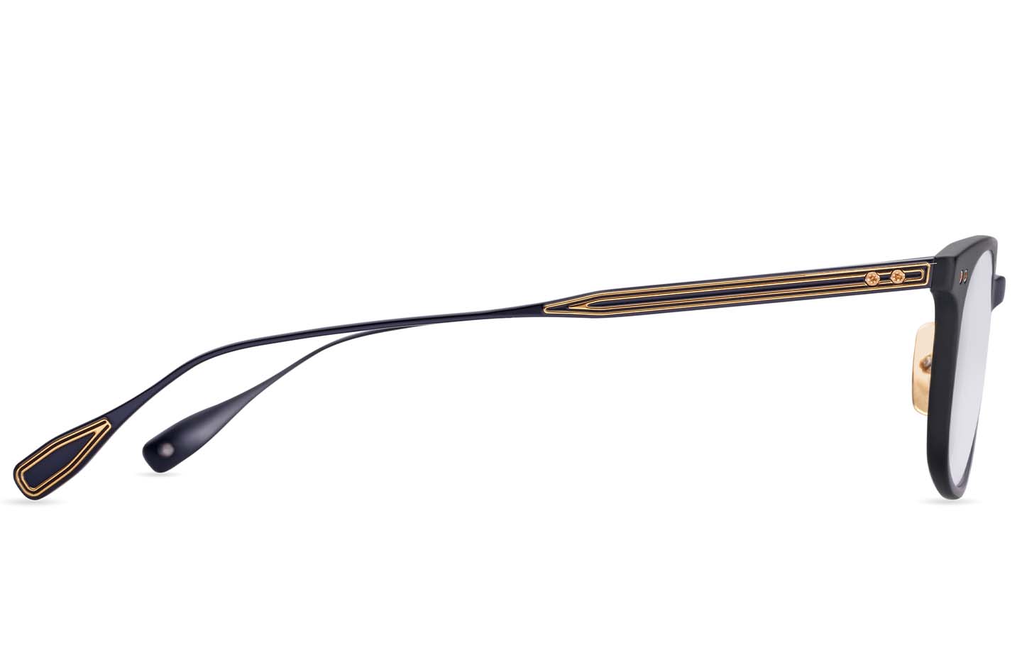 DITA BUCKEYE (+) eyeglasses in Matte Black - Yellow Gold - Clear - Modern Eye Care Portland