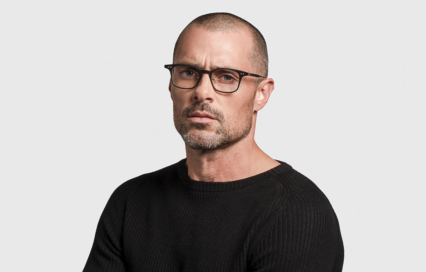 DITA BUCKEYE (+) eyeglasses in Matte Black - Yellow Gold - Clear - Modern Eye Care Portland