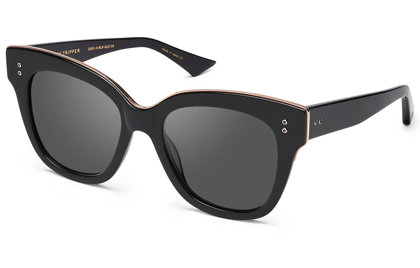 DITA DAY TRIPPER sunglasses in Black - Rose Gold - Grey - Modern Eye Care Portland