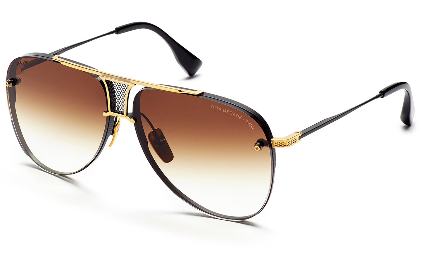 DITA Decade-Two sunglasses in Black/Gold - Brown Gradient - Modern Eye Care Portland