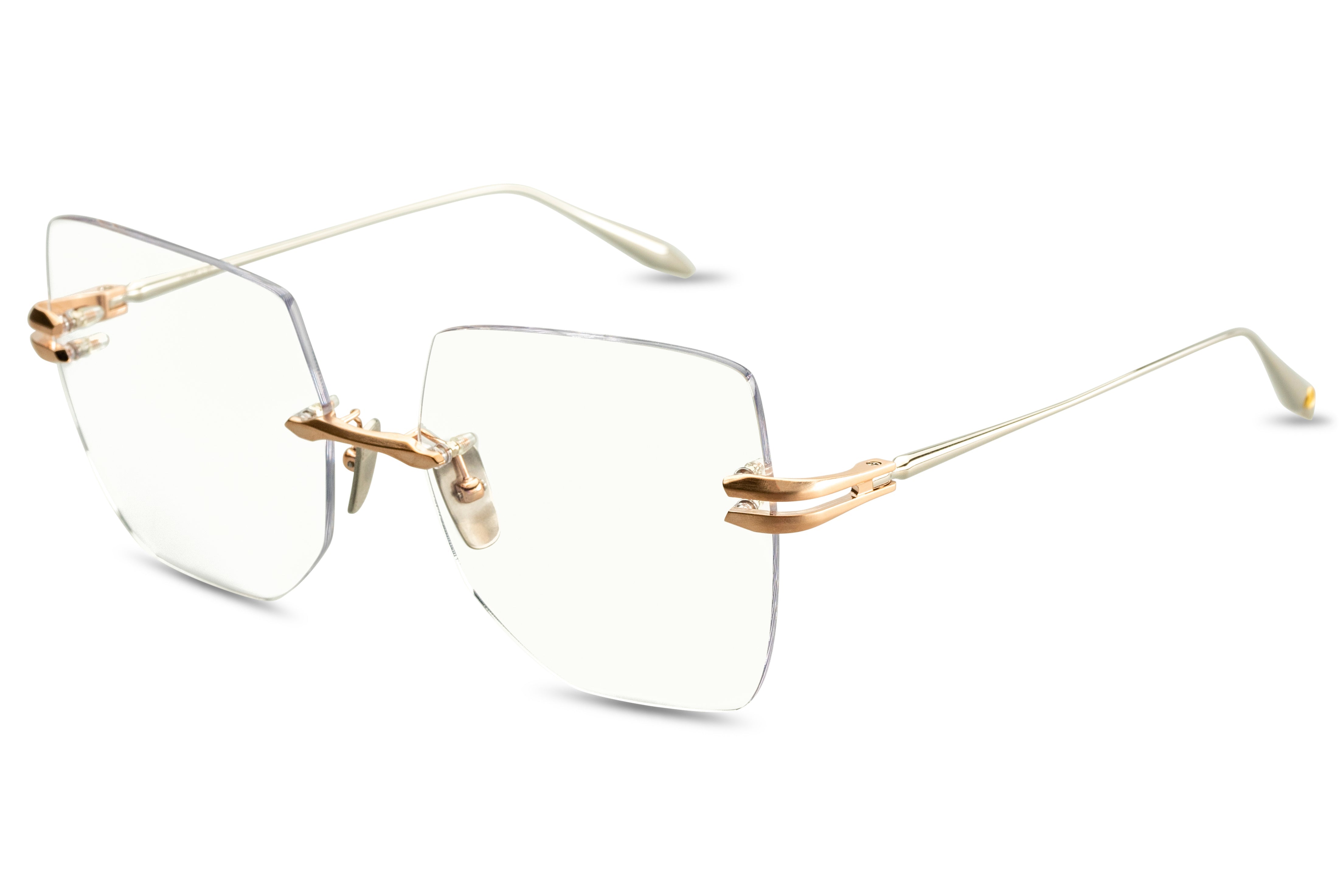 DITA EMBRA OPTICAL eyeglasses in Brushed Rose Gold - Silver - Clear - Modern Eye Care Portland