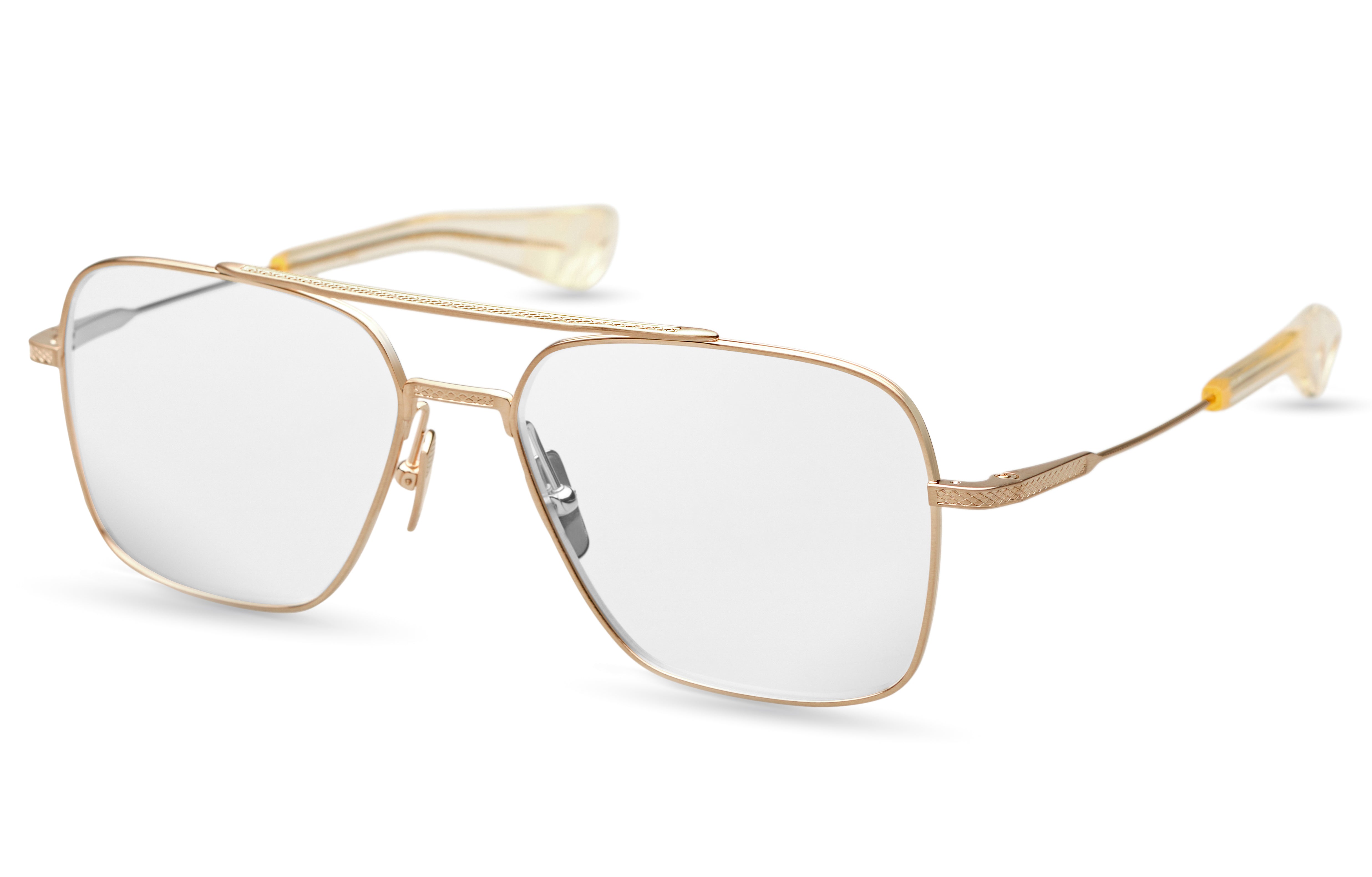 DITA FLIGHT-SEVEN Optical eyeglasses in Brushed White Gold - Clear - Modern Eye Care Portland