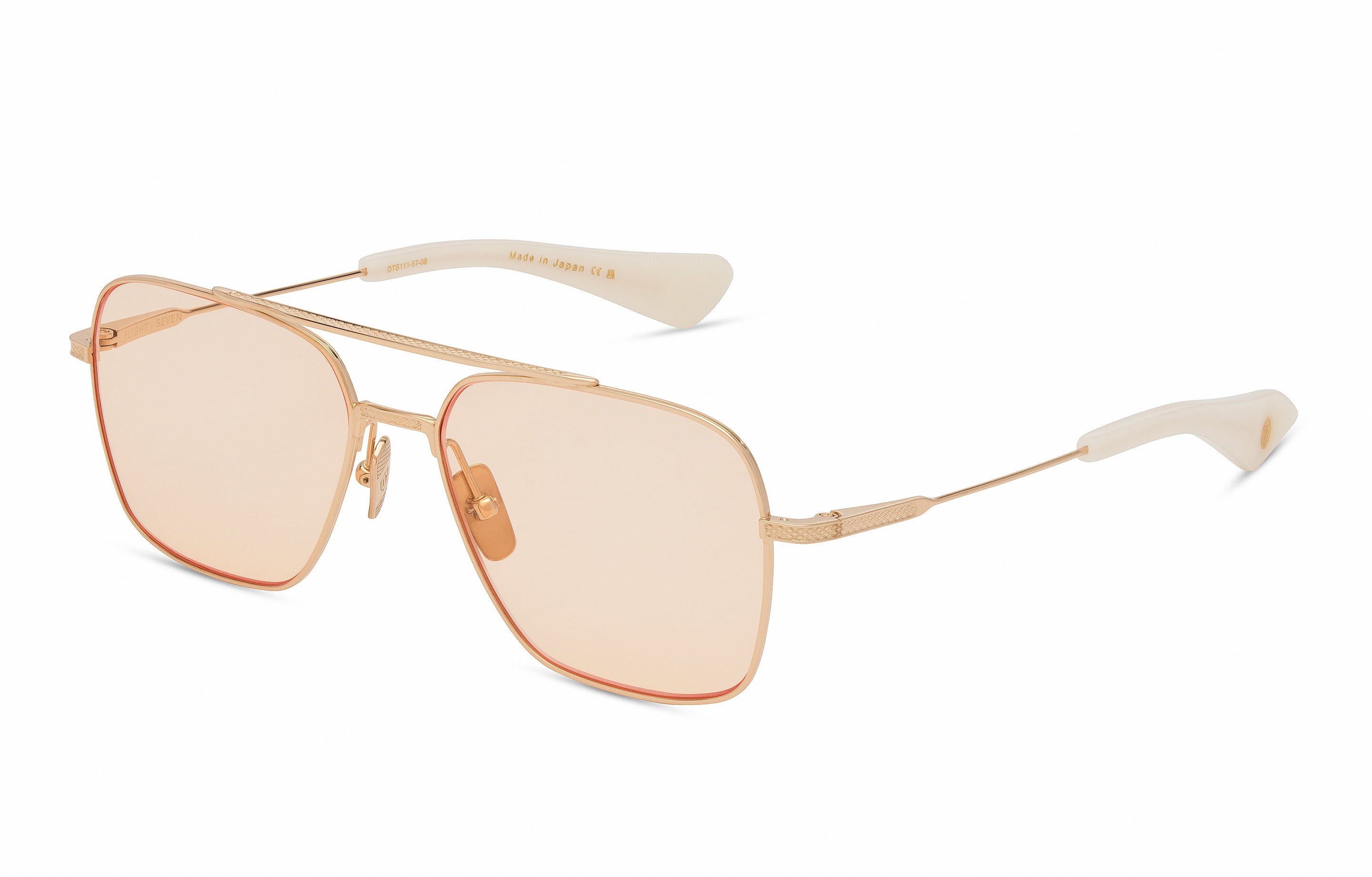 DITA FLIGHT-SEVEN sunglasses in White Gold 2 - Apricot - Modern Eye Care Portland