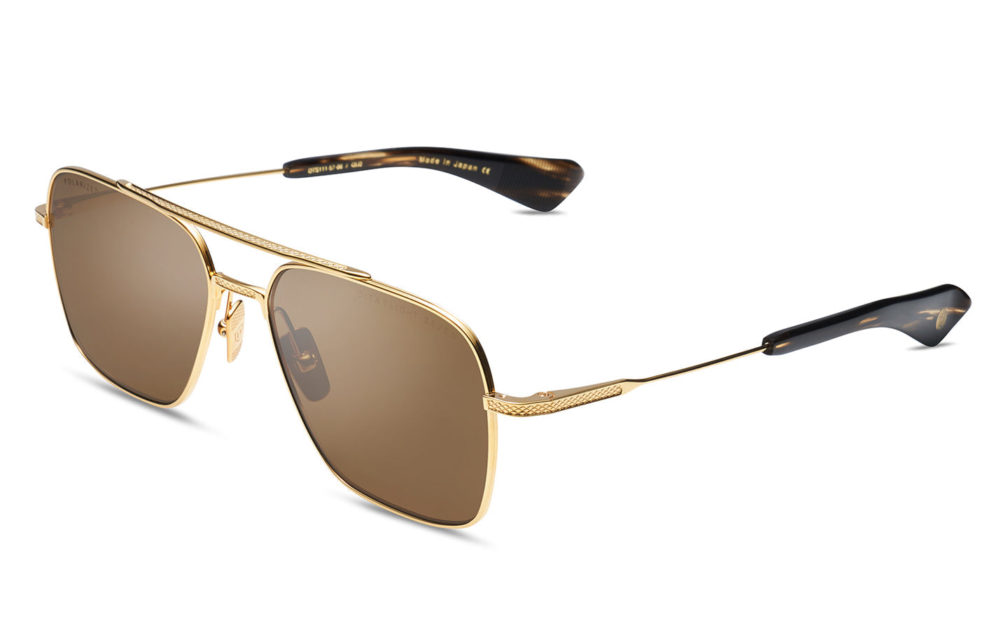 DITA FLIGHT-SEVEN sunglasses in Yellow Gold - Brown - Modern Eye Care Portland