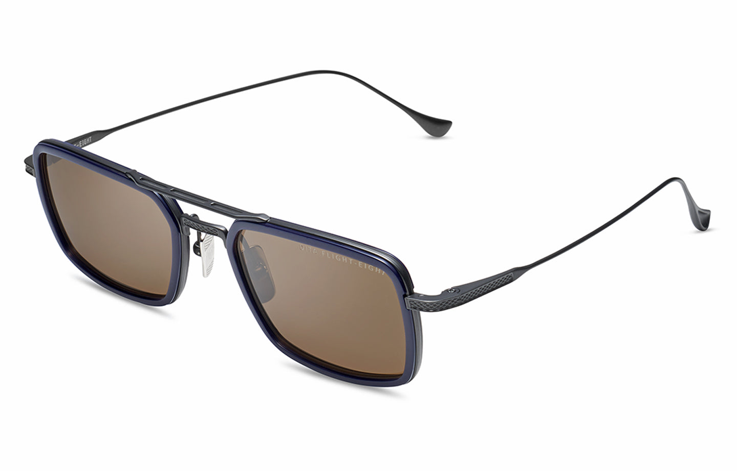 DITA FLIGHT.008 sunglasses in Navy/Black Iron - Dark Brown - Modern Eye Care Portland