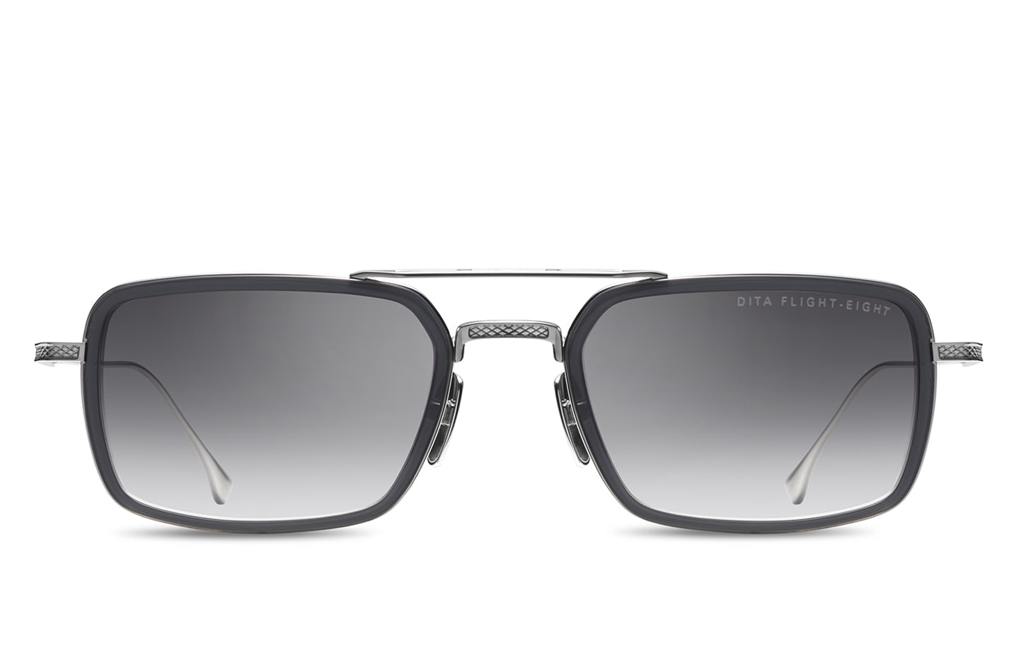 DITA FLIGHT.008 sunglasses in Smoke Grey Crystal/Black Palladium - Dark Grey to Clear - Modern Eye Care Portland