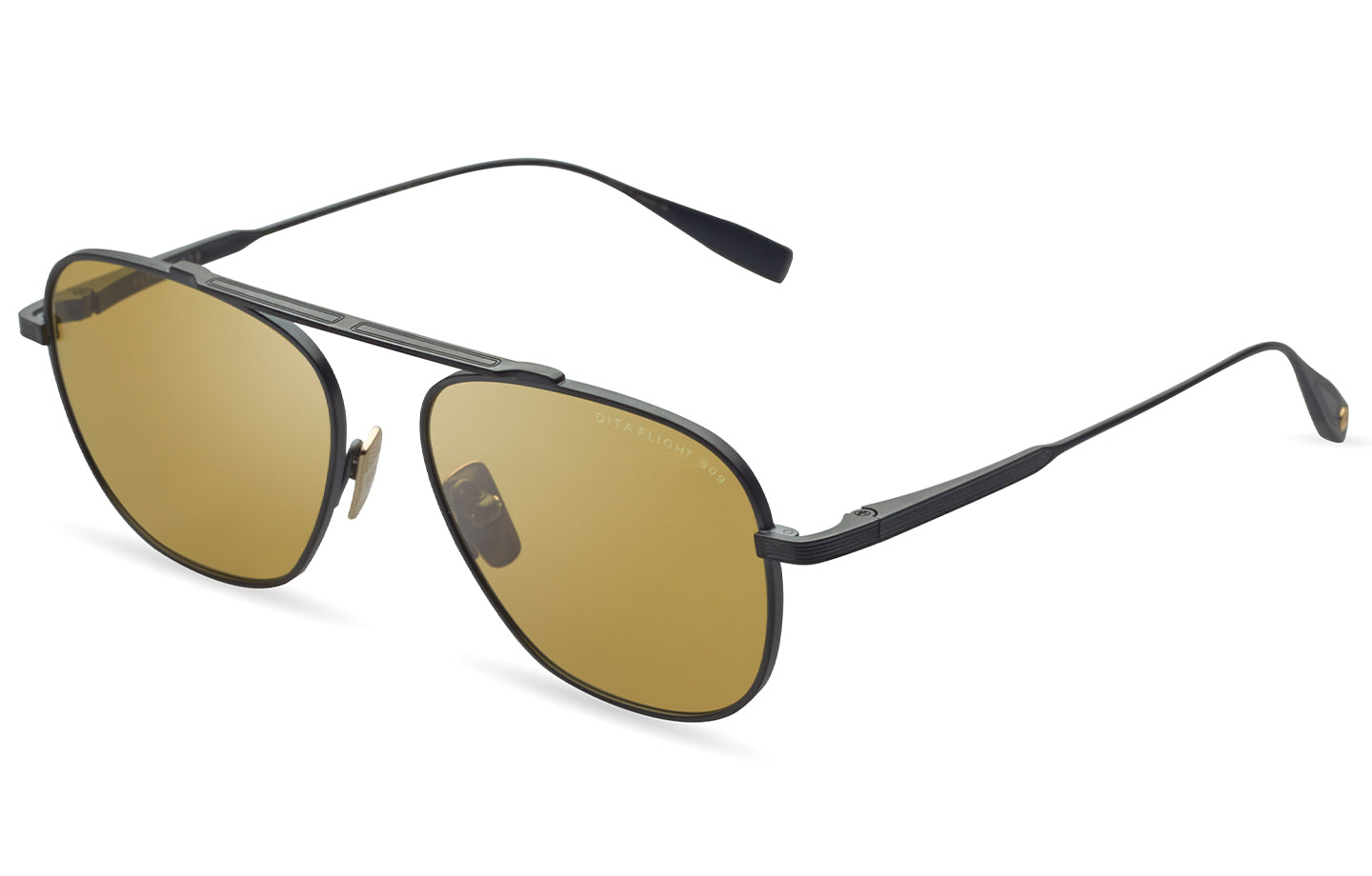 DITA FLIGHT.009 sunglasses in Black Iron - Golden Amber - Modern Eye Care Portland
