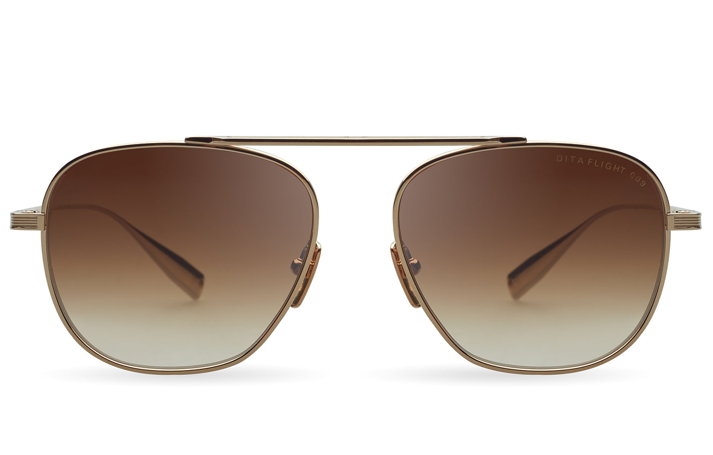 DITA FLIGHT.009 sunglasses in White Gold - Dark Brown to Clear Gradient - Modern Eye Care Portland
