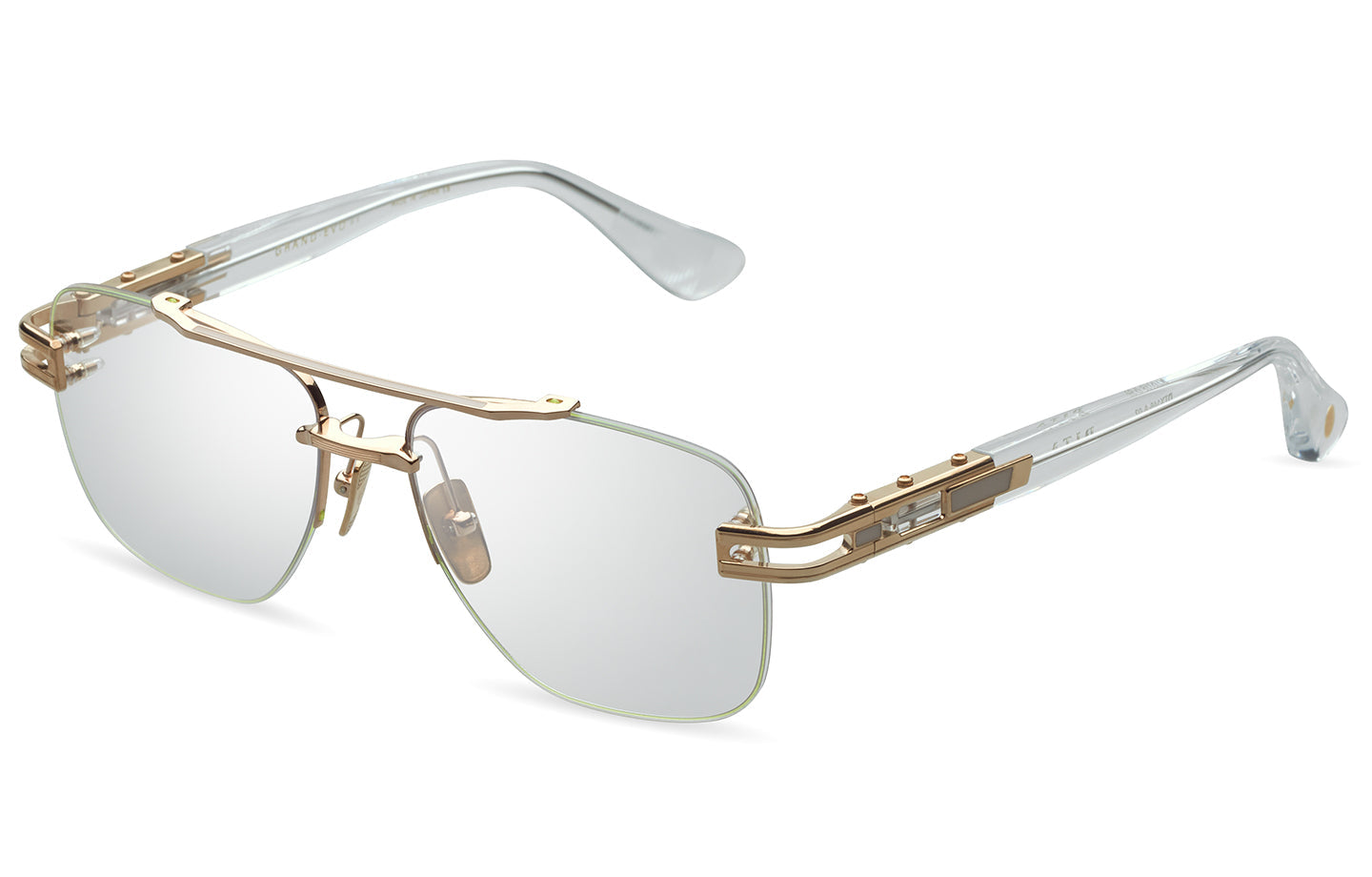 DITA GRAND-EVO Rx eyeglasses in White Gold - White - Clear - Modern Eye Care Portland