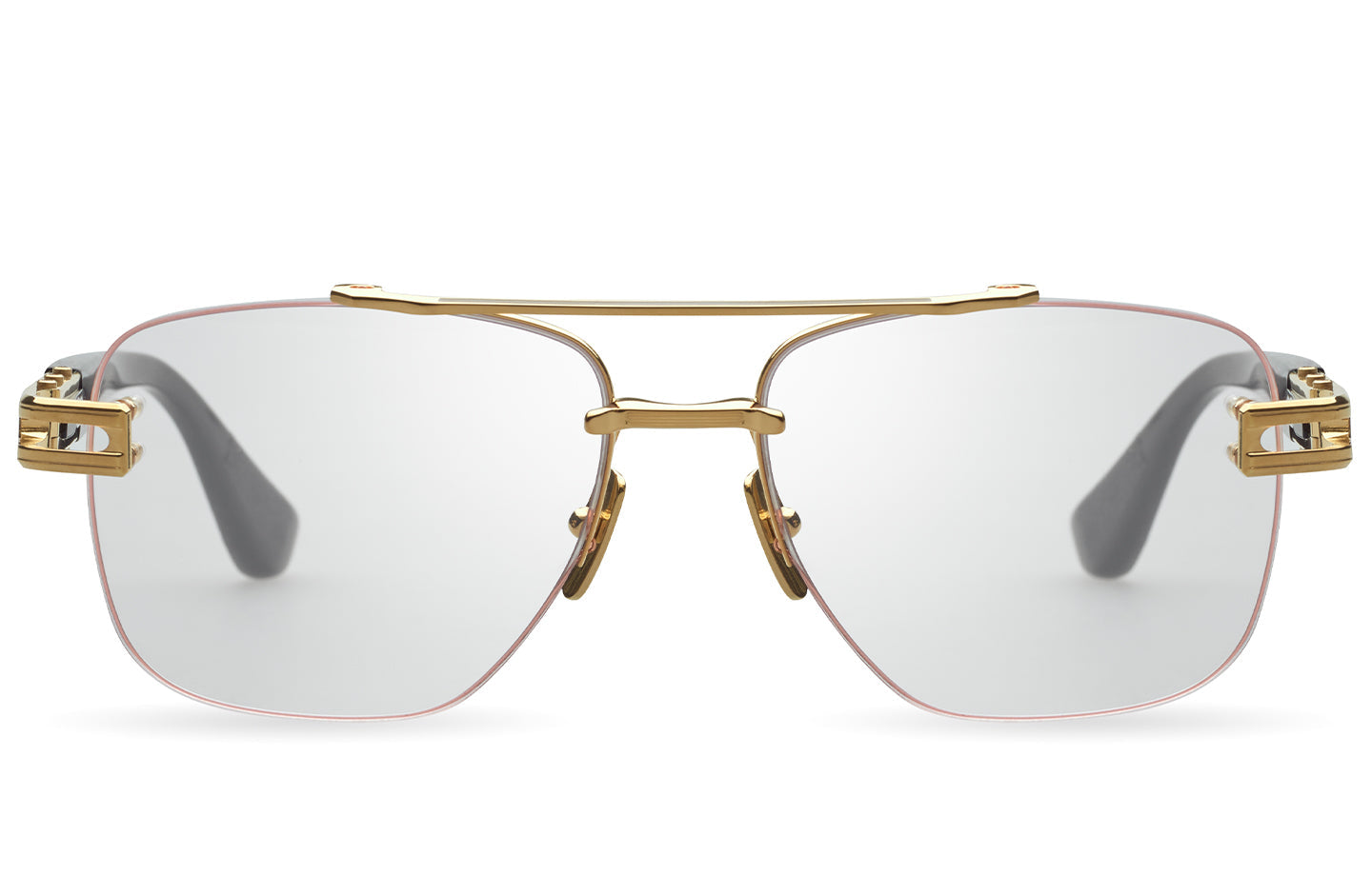 DITA GRAND-EVO Rx eyeglasses in Yellow Gold - Black - Clear - Modern Eye Care Portland