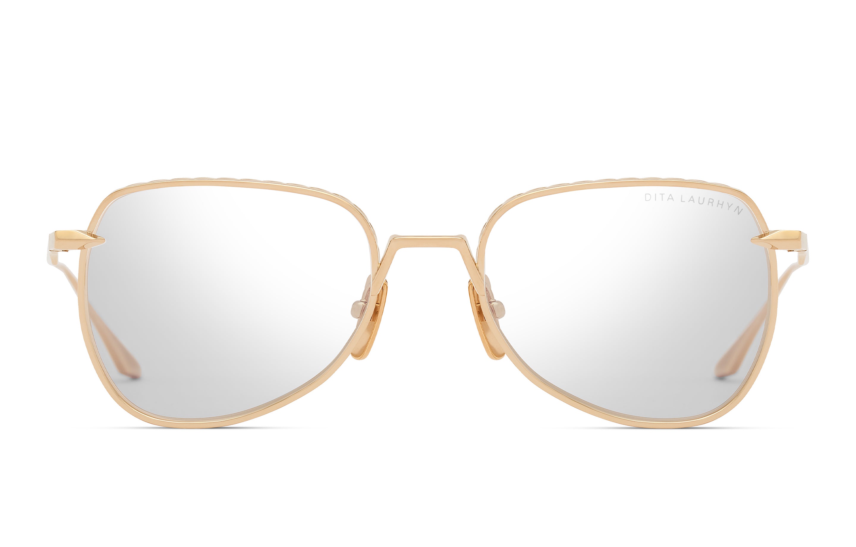 DITA LAURHYN eyeglasses in White Gold - Clear - Glance Glasses
