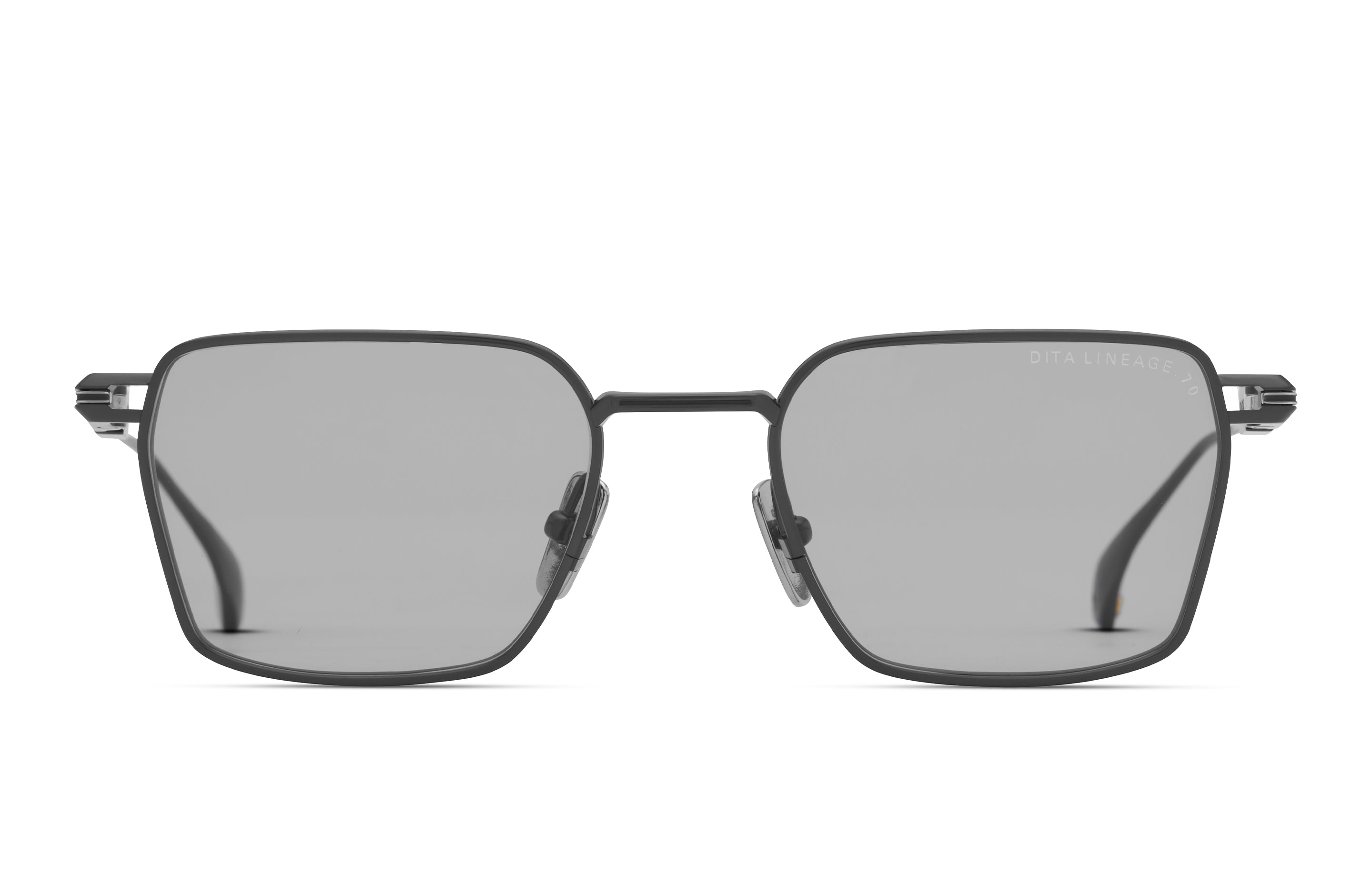 DITA LINEAGE.70 eyeglasses in Black Iron - Shiny Silver - Grey Wash - Glance Glasses