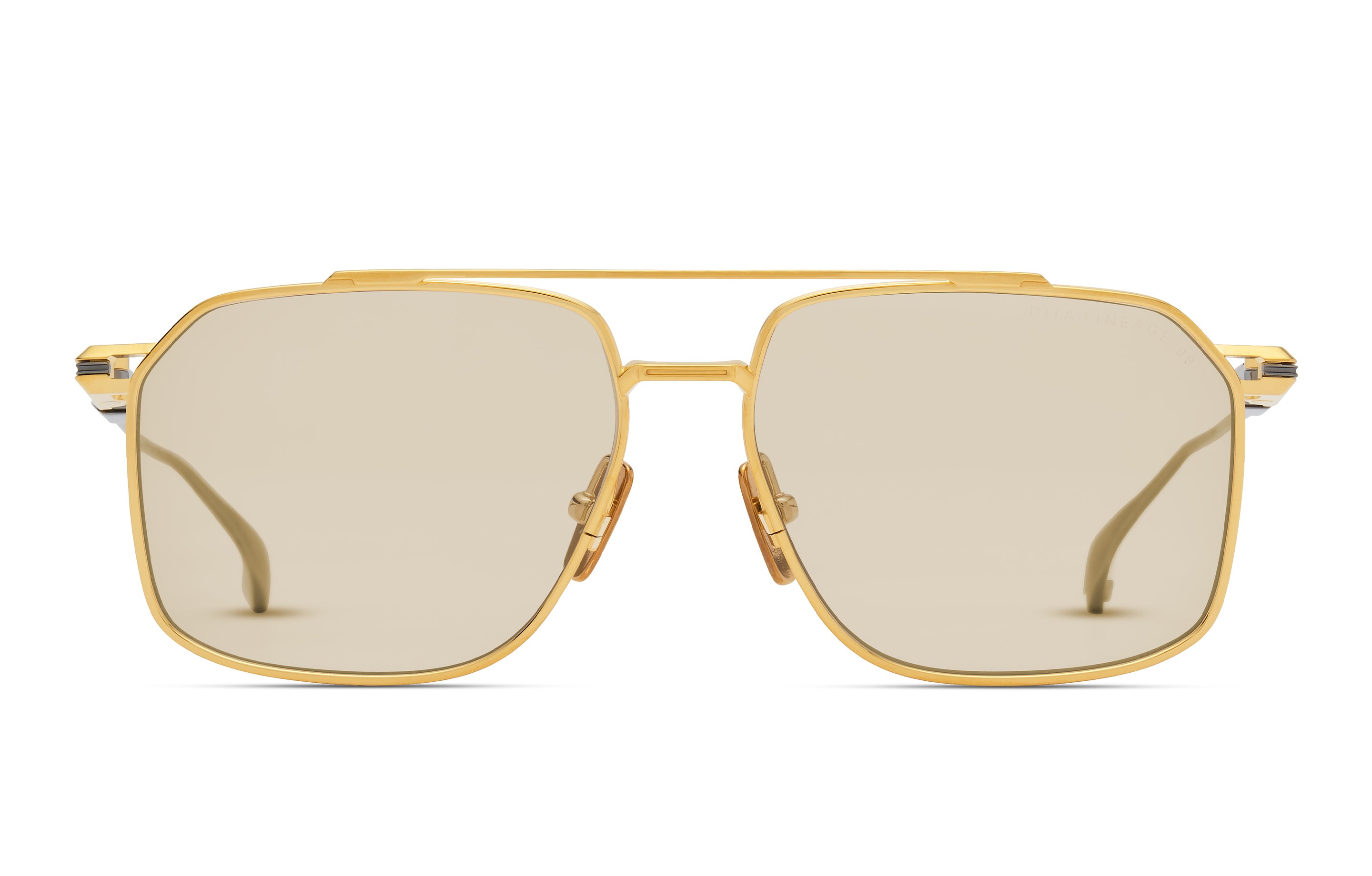 DITA LINEAGE.99 eyeglasses in Yellow Gold - Antique Silver - Brown Wash - Glance Glasses