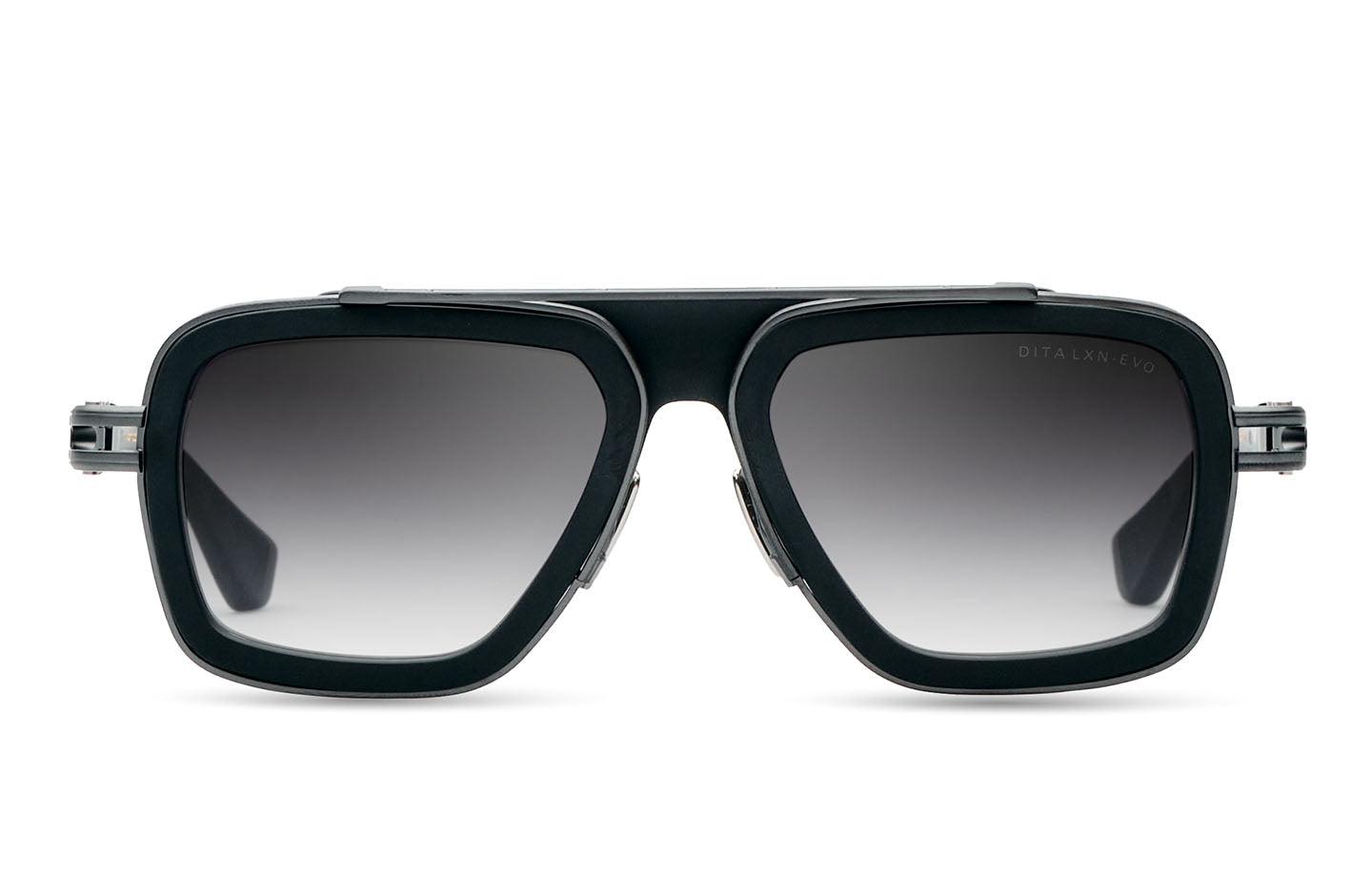DITA LXN-EVO sunglasses in Matte Black - Black Iron - Dark Grey to Clear Gradient - Modern Eye Care Portland
