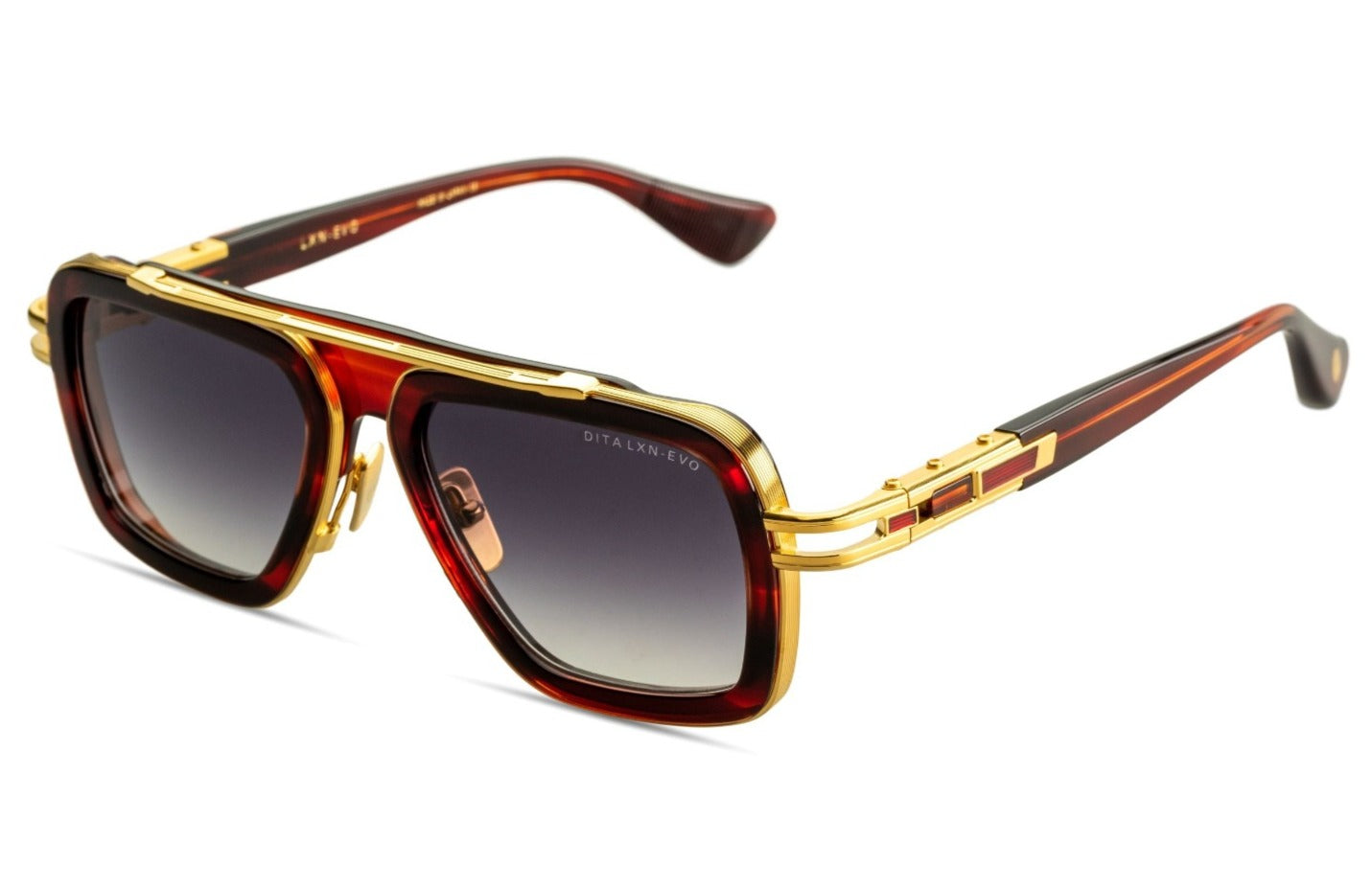 DITA LXN-EVO sunglasses in Sienna Blaze - Yellow Gold - Dark Grey to Clear Gradient - Modern Eye Care Portland
