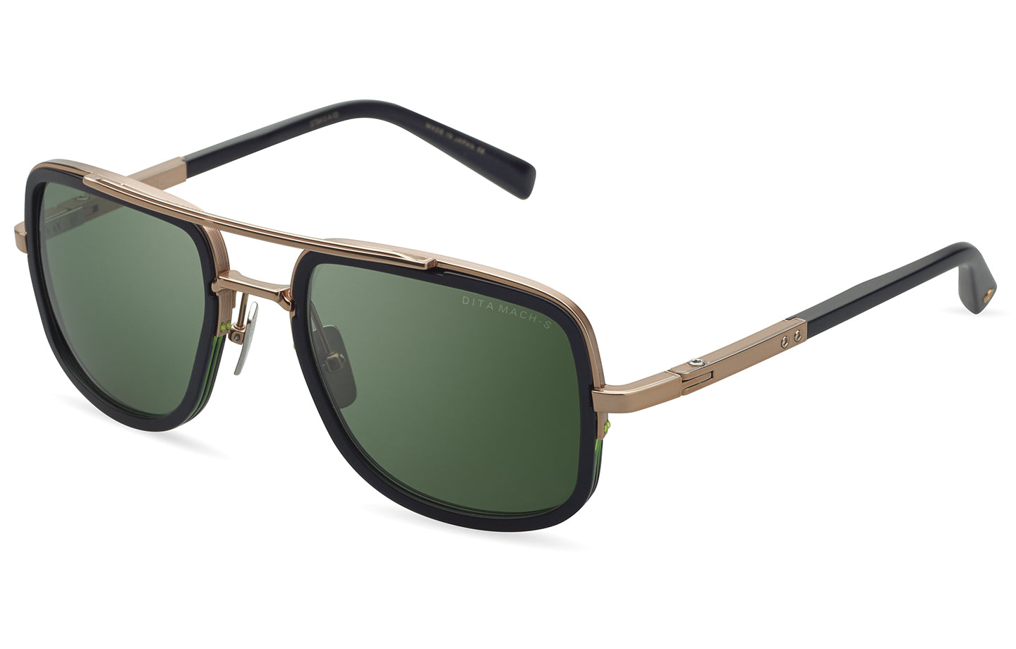 DITA MACH-S sunglasses in Rose Gold - Matte Black - Vintage Green - Modern Eye Care Portland