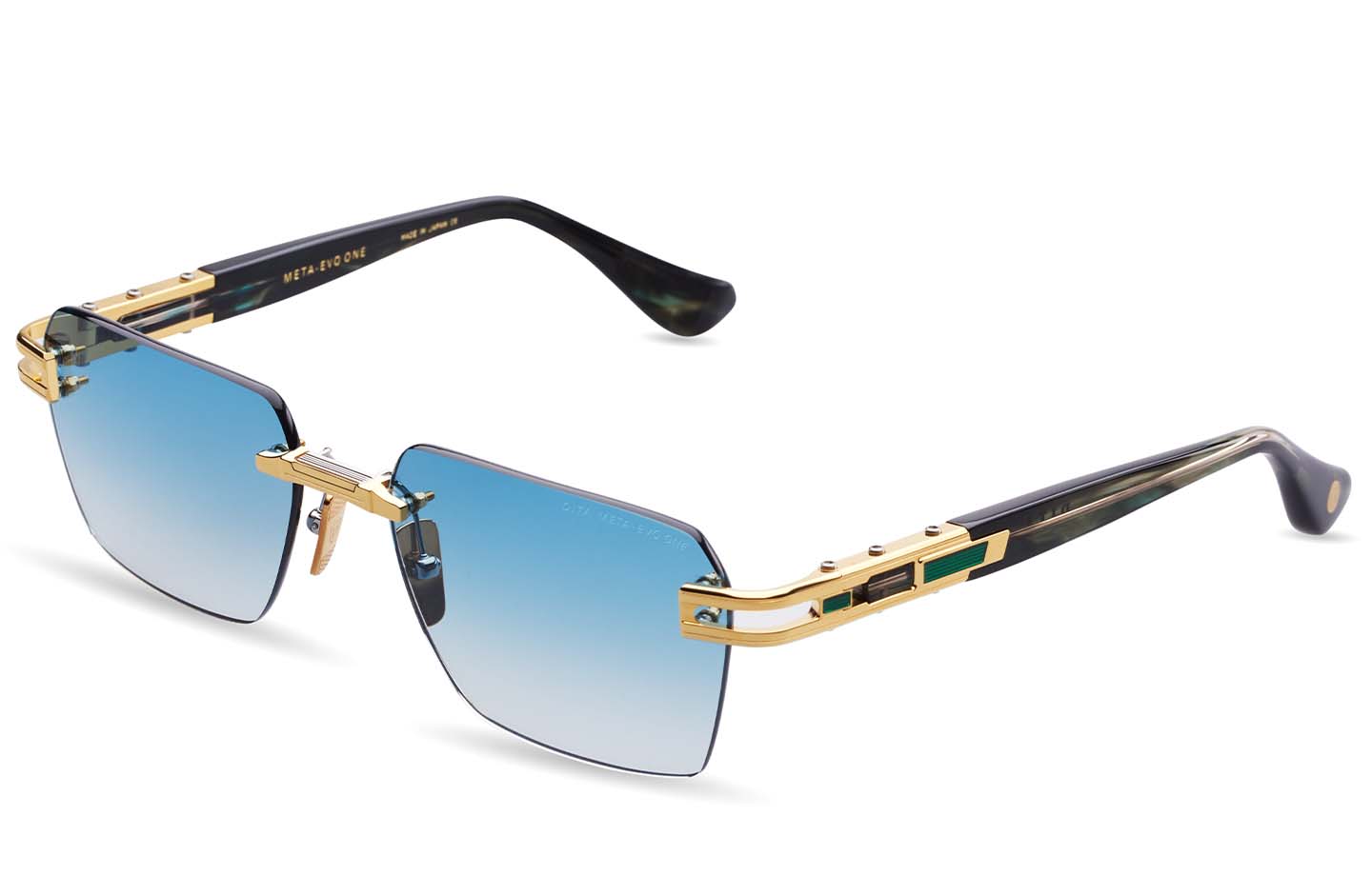 DITA META-EVO ONE sunglasses in Yellow Gold - Arctic Swirl - Turquoise to Clear Gradient - Modern Eye Care Portland