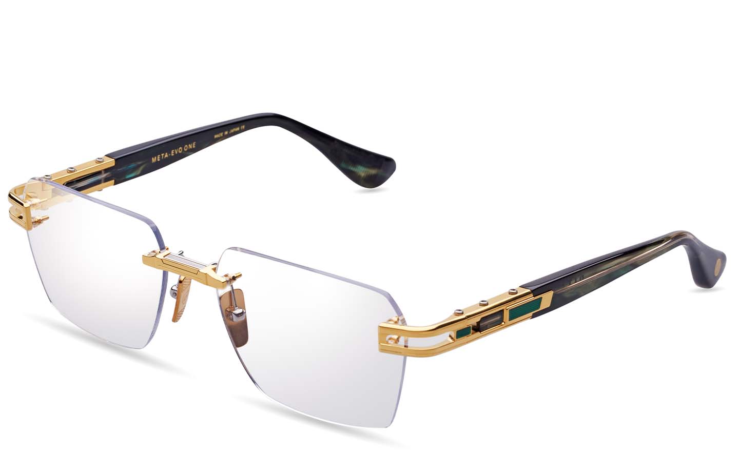 DITA META-EVO Rx eyeglasses in Yellow Gold - Arctic Swirl - Clear - Modern Eye Care Portland