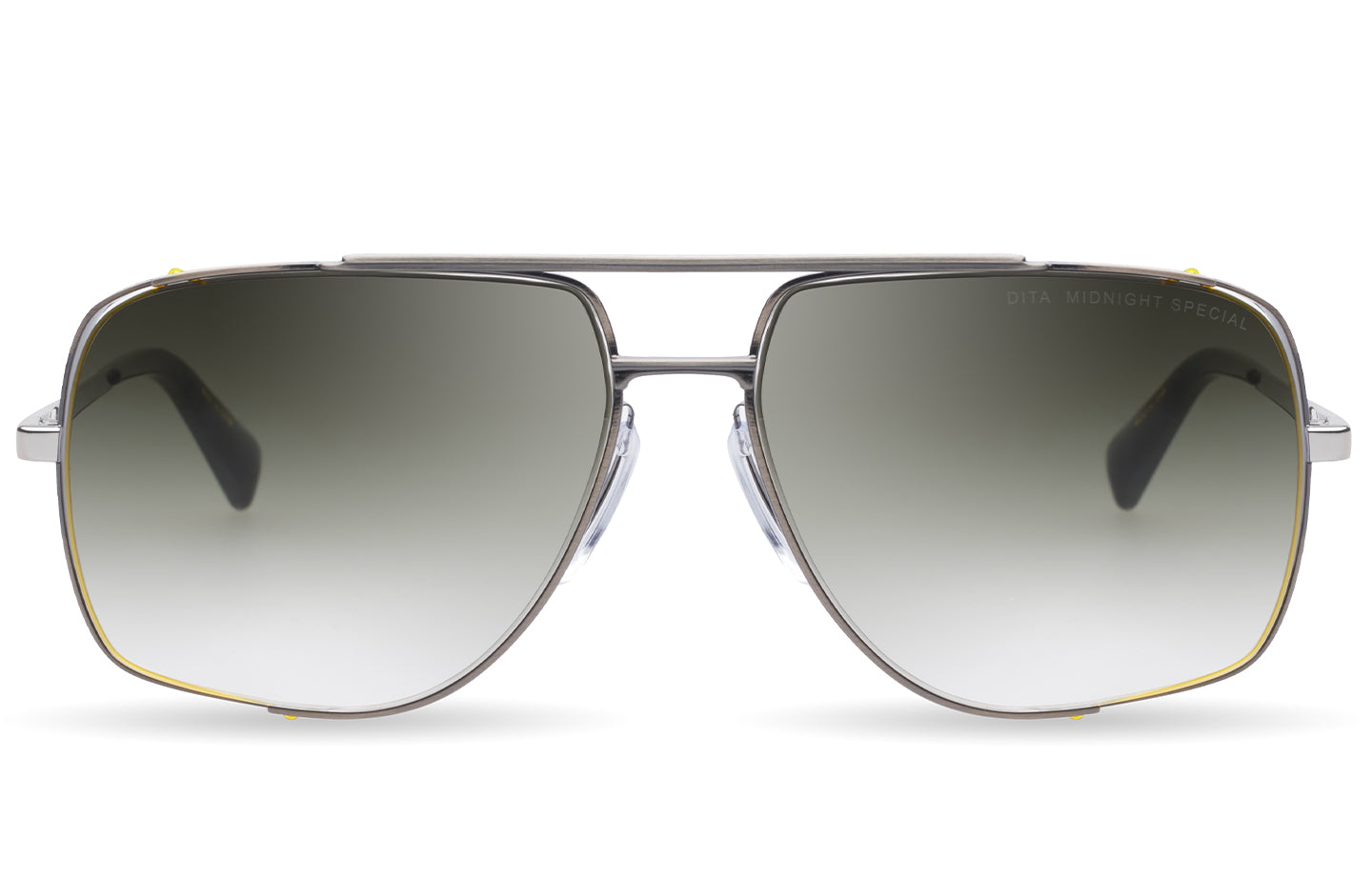 DITA MIDNIGHT SPECIAL sunglasses in Antique Silver - Green to Clear Gradient - Modern Eye Care Portland