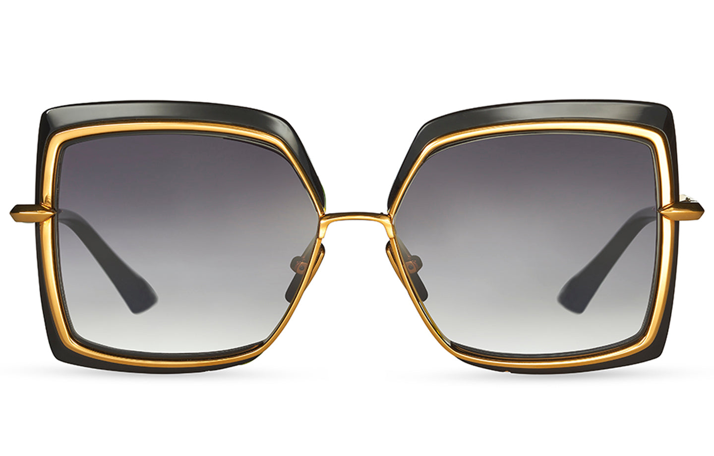DITA NARCISSUS sunglasses in Black - Yellow Gold - Grey to Clear - Modern Eye Care Portland