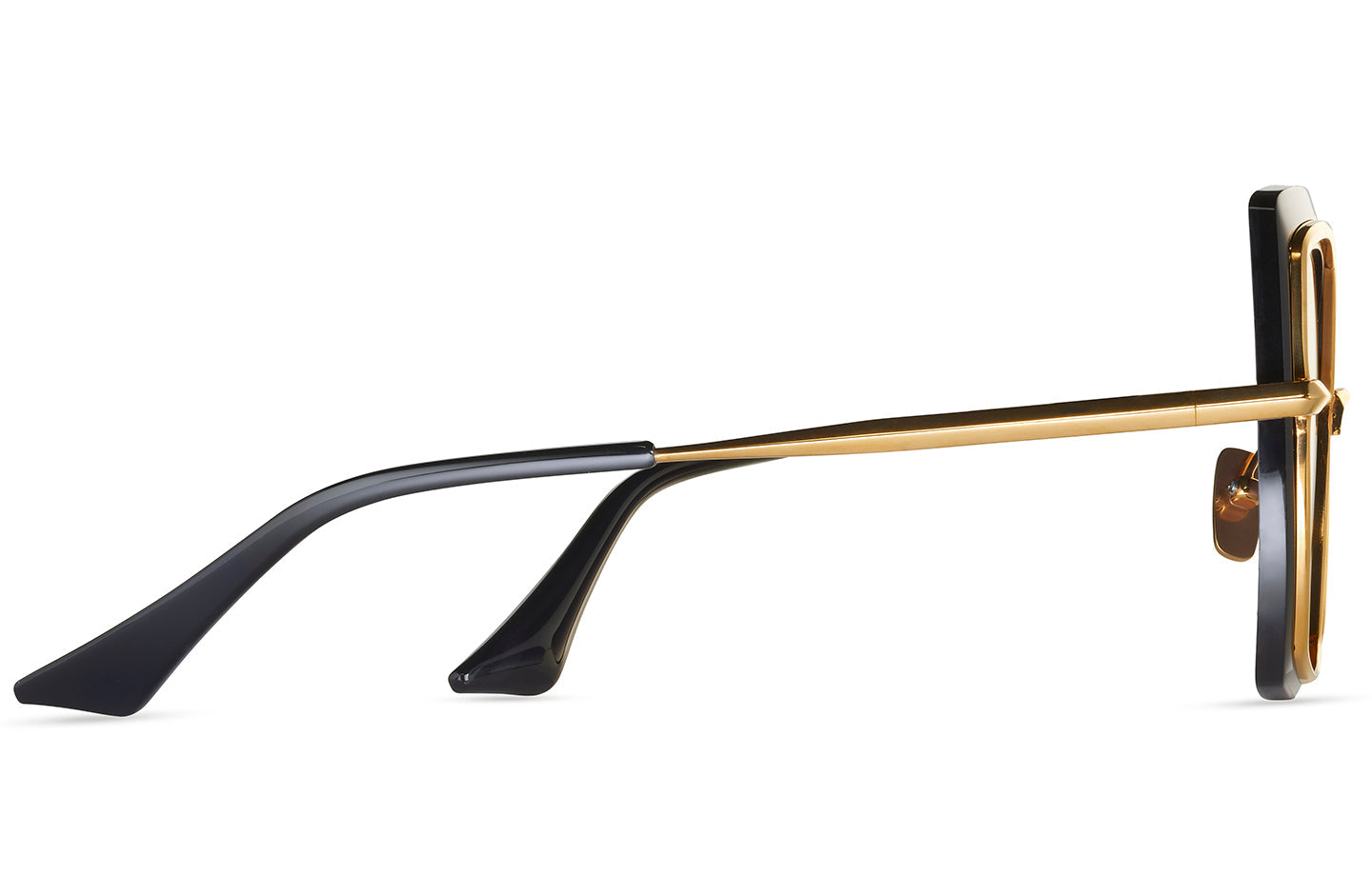 DITA NARCISSUS sunglasses in Black - Yellow Gold - Grey to Clear - Modern Eye Care Portland