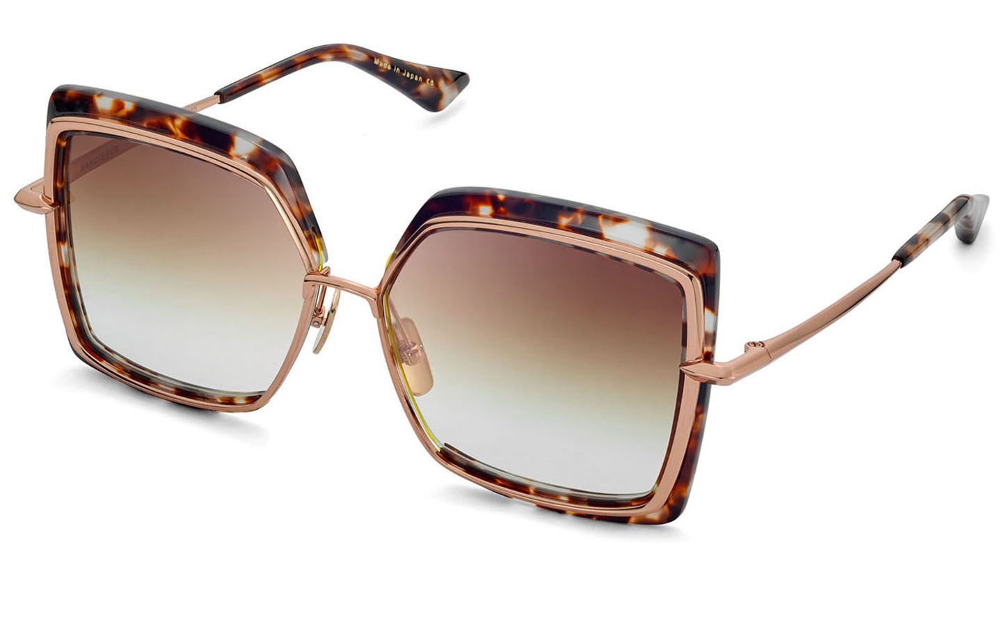 DITA NARCISSUS sunglasses in Cream Tortoise - Rose Gold - Brown to Clear - Modern Eye Care Portland