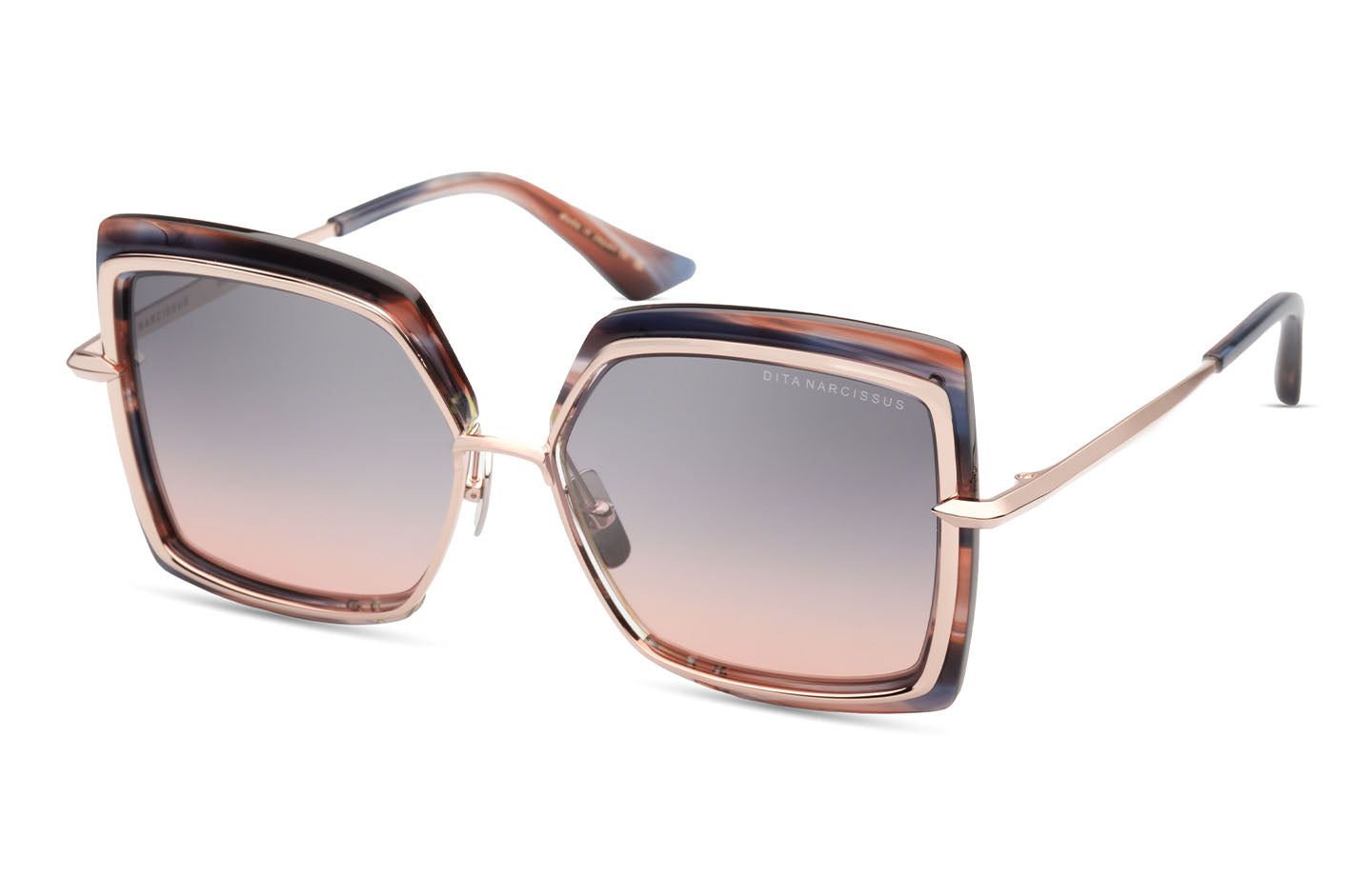 DITA NARCISSUS sunglasses in San Ono Swirl - Rose Gold - Grey to Peach - Modern Eye Care Portland