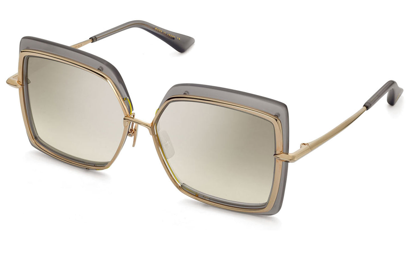 DITA NARCISSUS sunglasses in Satin Crystal Grey - White Gold - Grey to Clear - Milky Gold Flash - Modern Eye Care Portland