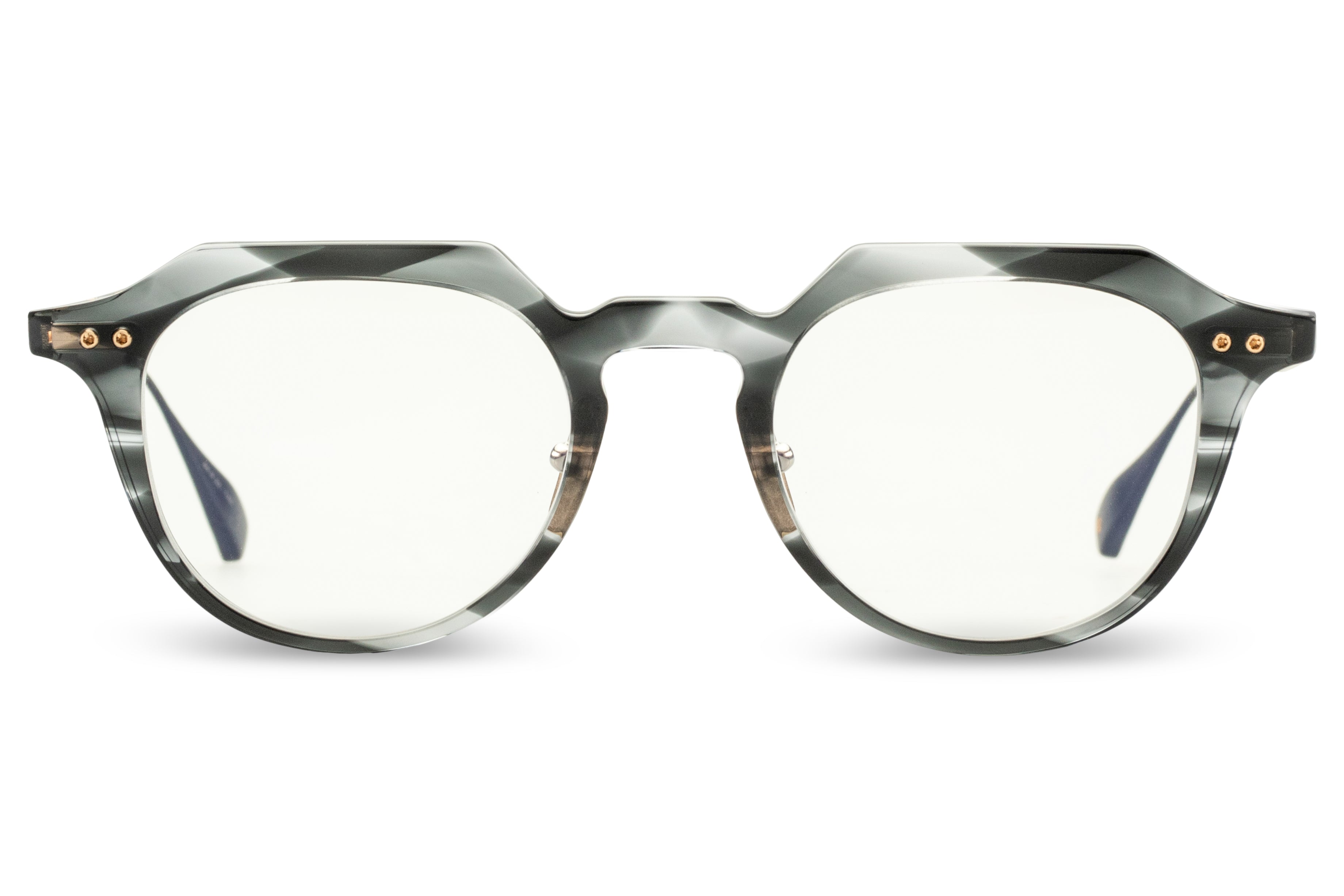 DITA OKU eyeglasses in Ink Swirl - Black Iron - Clear - Modern Eye Care Portland
