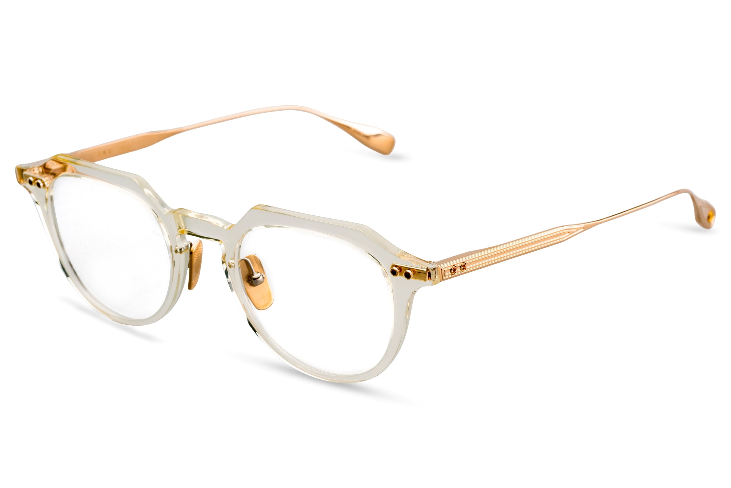 DITA OKU eyeglasses in Vintage Clear - White Gold - Clear - Modern Eye Care Portland