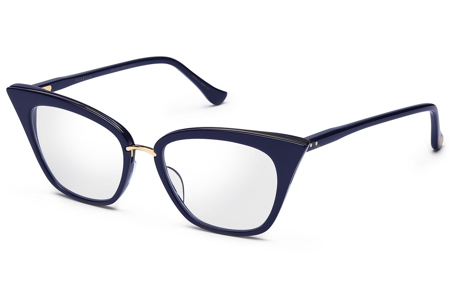 DITA Rebella eyeglasses in Navy/Gold - Clear - Modern Eye Care Portland