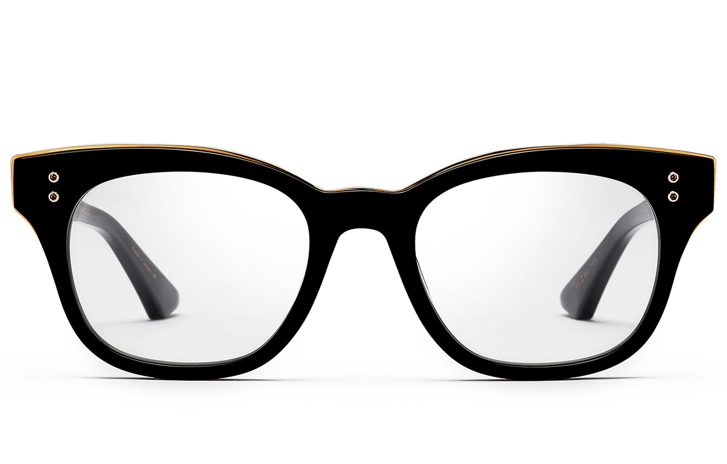 DITA Rhythm eyeglasses in Black/Gold - Clear - Modern Eye Care Portland