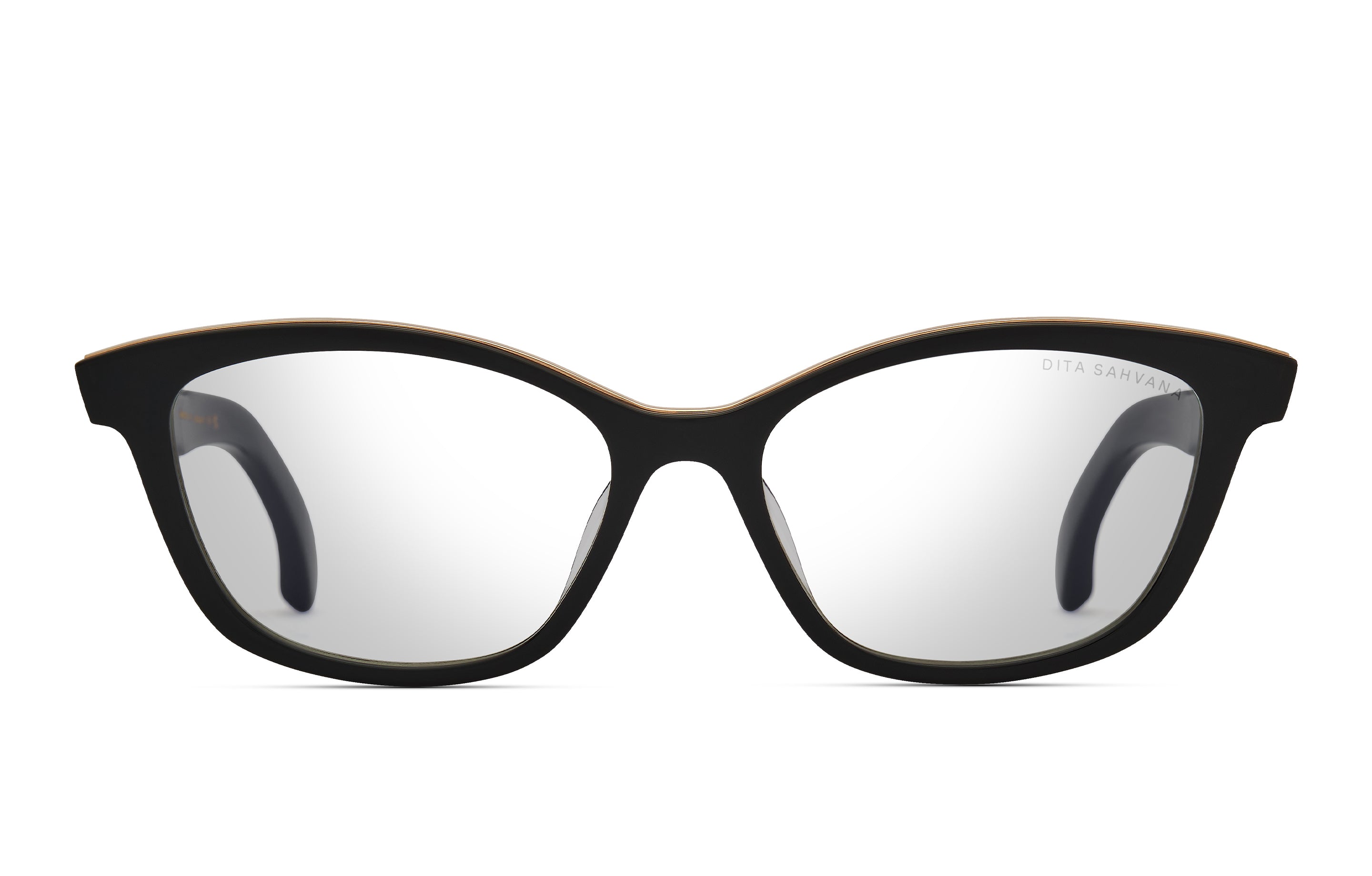 DITA SAHVANA eyeglasses in Black Glass - White Gold - Clear - Glance Glasses