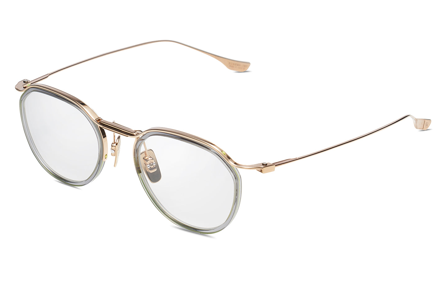 DITA SCHEMA-TWO eyeglasses in White Gold/Crystal Grey - Clear - Modern Eye Care Portland