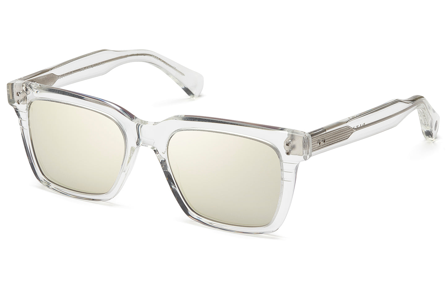 DITA SEQUOIA sunglasses in Crystal Clear - Dark Grey - Milky Gold Flash - Modern Eye Care Portland