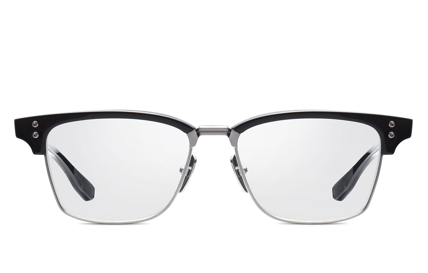 DITA STATESMAN SIX eyeglasses in Black - Antique Silver - Matte Black - 52 - Modern Eye Care Portland