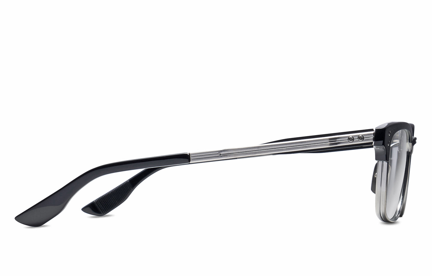 DITA STATESMAN SIX eyeglasses in Black - Antique Silver - Matte Black - 52 - Modern Eye Care Portland