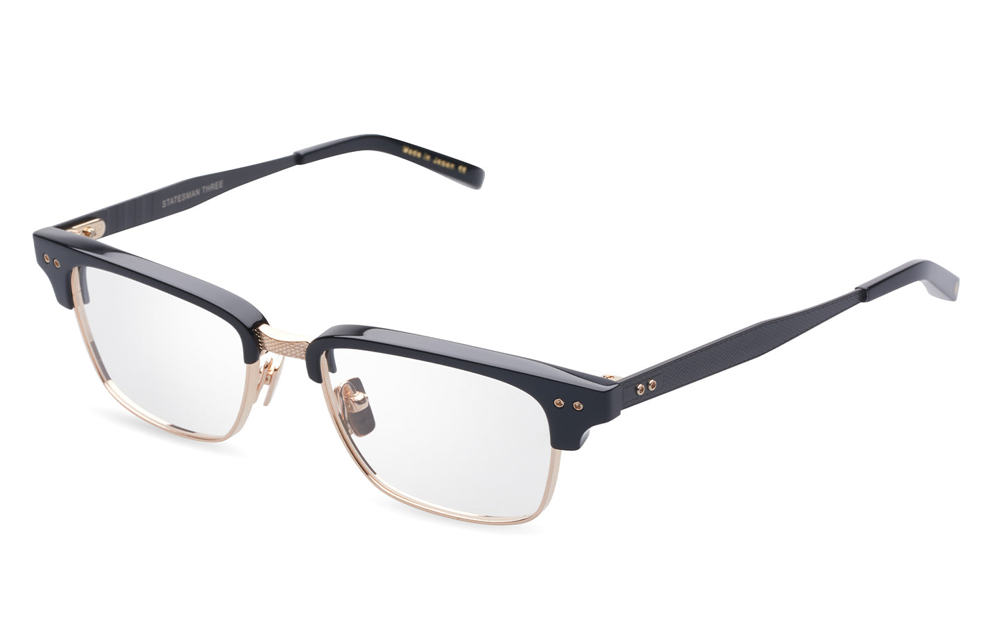 DITA STATESMAN THREE eyeglasses in Black-12K gold - 52 - Modern Eye Care Portland