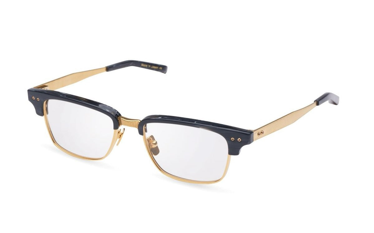 DITA STATESMAN THREE eyeglasses in Dark Grey Swirl - Yellow Gold - 52 - Modern Eye Care Portland