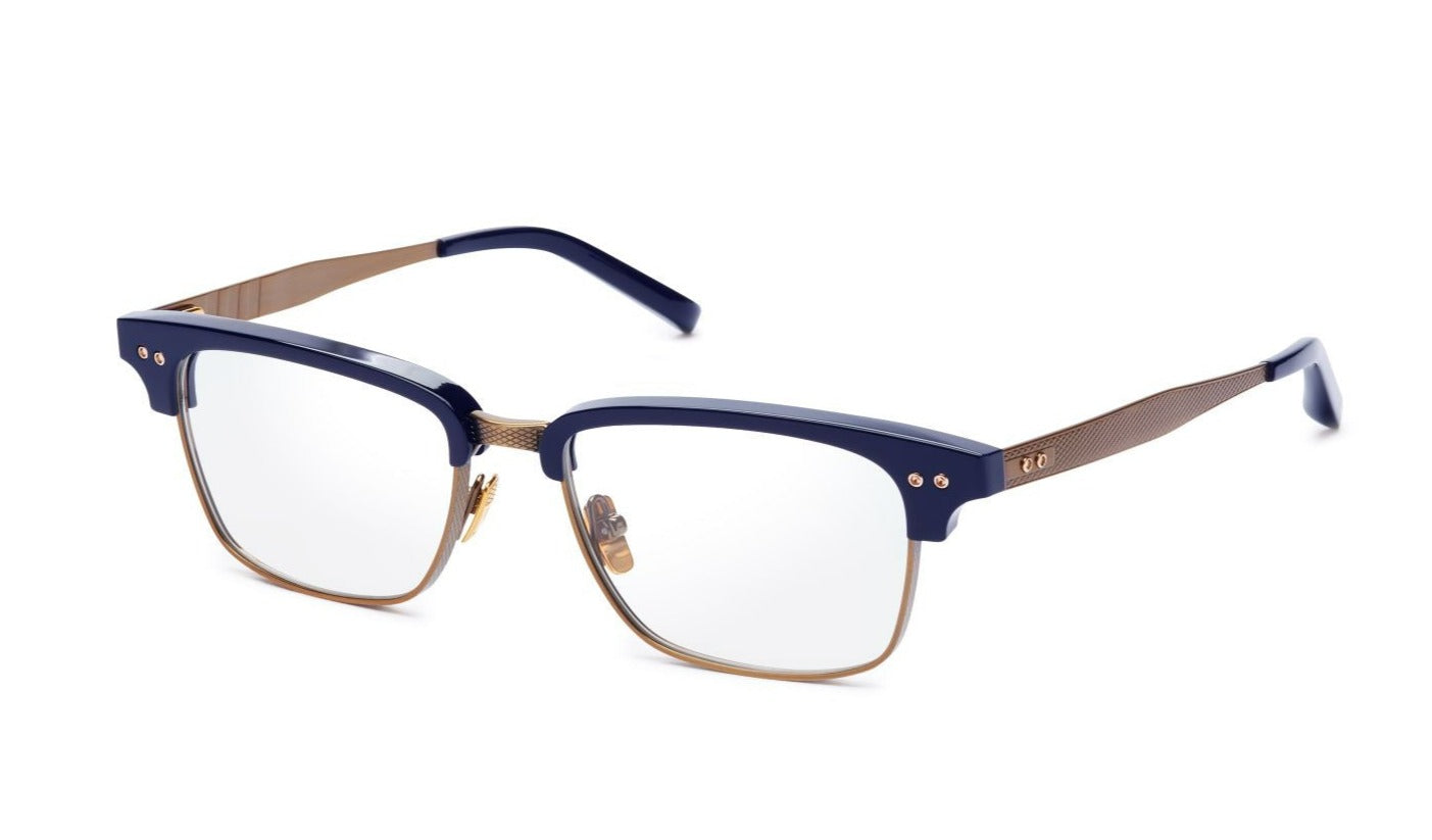 DITA STATESMAN THREE eyeglasses in Navy - Antique Gold - 52 - Modern Eye Care Portland